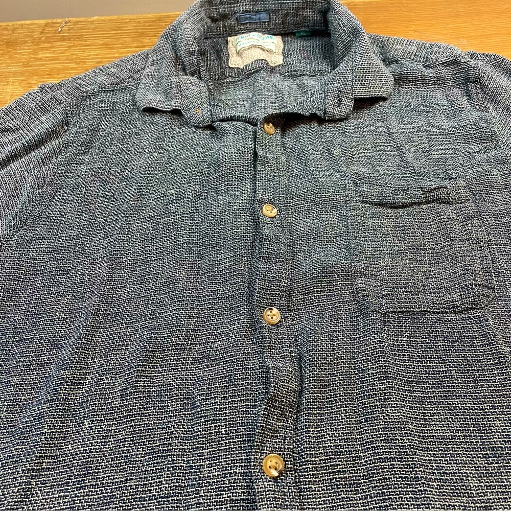 Tenth + Ocean Linen Shirt Men's XL Navy SS Lightweight Resort Vacation Holiday - Picture 8 of 13